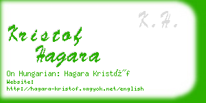 kristof hagara business card